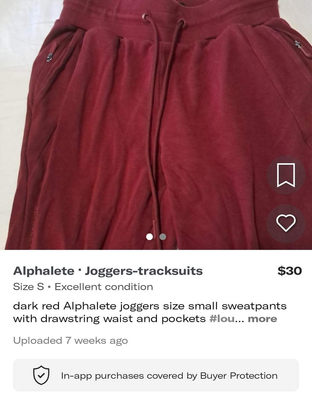 Alphalete Women's Dark Red Jogger Sweatpants